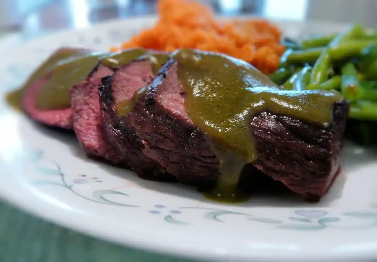 Carved roasted sirloin from the Steamship Feast menu